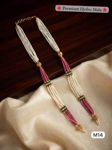 Collar de Perlas de Varias Capas de Primera Calidad, Collar Largo con Cuentas en Tono Dorado, Joyería Tradicional India Hecha a Mano para Novias - Product Image 2