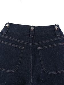 Jean en denim taille haute à jambe large pour femme, coupe décontractée, couleur unie, délavage foncé, boutons sur le devant, style automne - Product Image 4