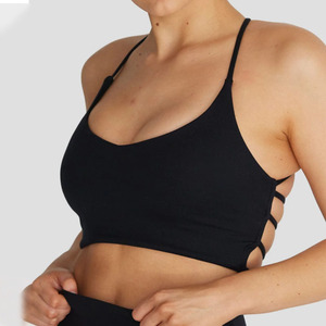 Soutien-gorge de sport rembourré dos nu croisé pour femme, col en U, pour le yoga, le fitness, la gym, l'athlétisme et le Pilates - Product Image 4