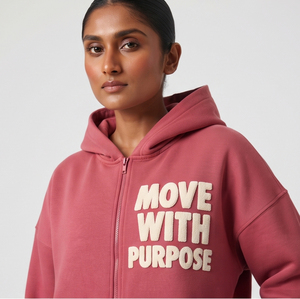 Survêtement pour femmes à imprimé bouffant et fermeture éclair, 100% coton, coupe oversize, streetwear d'hiver, deux pièces avec fermeture éclair - Product Image 4