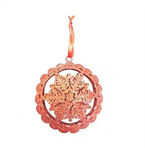 <b>Blue</b> <b>Glitter</b> Tree Hanging Ornament Christmas Hanging Metal Holiday Ornaments Pendants Type Ornament for Home Party Decor - Product Image 4