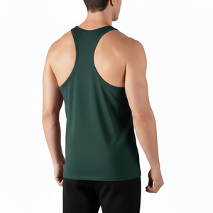 Custom Men Casual Sports Wear Racerback Tank Top High Quality Loose Fit Solid Color Sleeveless Gym <b>Singlet</b> <b>Running</b> Stringer - Product Image 2