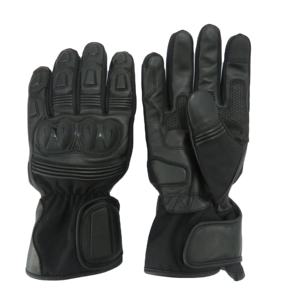 Guantes de Motocicleta Transpirables de Cuero con Cierre de Velcro, Diseño Unisex con Pantalla Táctil y Dedos Completos para Motocross - Product Image 1