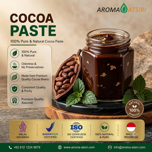 อะโรมา อัตซีรี โกโก้เพสต์ 100% บริสุทธิ์จากธรรมชาติ ผลิตในอินโดนีเซีย ไม่มีกลิ่น ไม่มีสารกันบูด คุณภาพพรีเมียม - Product Image 1