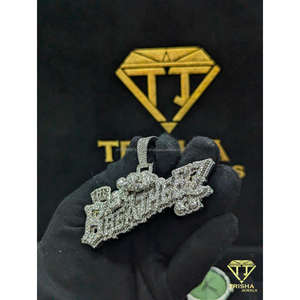 Colgante de lujo con personaje de dibujos animados, con diamantes de moissanita VVS en plata de ley 925, joyería hip hop de Trisha Jewels - Product Image 2