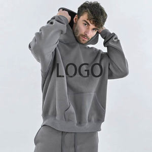 Sudadera con Capucha Extra Grande de Forro Polar Grueso para Invierno, 500 Gsm, 30% Poliéster, 70% Algodón, Corte Cuadrado, Lisa, para Hombre - Product Image 3