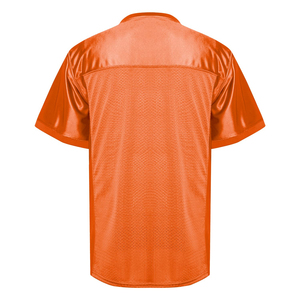 Herren Orange American Football Trikot Kurzarm V-Ausschnitt Atmungsaktives Mesh 100 Prozent Polyester Regular Fit Erwachsenen-Sportteam-App - Product Image 5