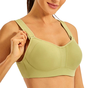 Soutien-gorge de sport/yoga respirant et écologique à maintien élevé, personnalisable avec logo frontal, en Spandex/Nylon, pour femmes, idéal pour la course et le fitness. - Product Image 1