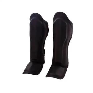 Soft Leather Kickboxing Shin & Instep Guards <b>Foot</b> Training Equipment Body Protector for MMA Muay Thai & Grappling - Product Image 3
