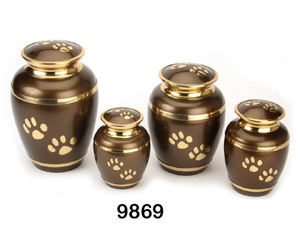 Urne funéraire en laiton en forme de cœur, 5 pouces, couleur or avec patte argentée, pour usage commémoratif, offrant un rangement respectueux des cendres - Product Image 5