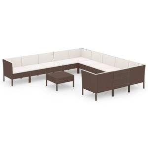 Conjunto Modular Grande de Muebles de Jardín de Ratán PE Marrón, Muebles Modulares de Exterior de Primera Calidad - Product Image 2