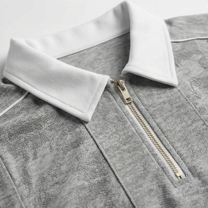 Men's Quarter Zip Up Pullover Lightweight <b>Mock</b> <b>Neck</b> Casual Long Sleeve Polo Shirts Everyday Wear Stylish Fashion Apparel - Product Image 4