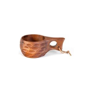 Taza de Té de Madera Hecha a Mano con Acabado Natural, Diseño Minimalista con Asa, Forma Redonda para Té, Café, Uso Doméstico - Product Image 2