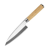Couteaux de chef japonais, lame en acier inoxydable, manche en bois, forgés à la main, finition satinée, utilisation pour droitier, couteaux de cuisine