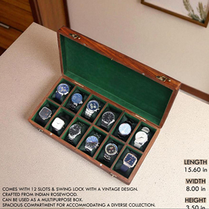 Caja de Reloj de Madera Grabada Personalizada, Caja de Reloj de Madera para Colección de Relojes de Lujo por AYAANS - Product Image 6