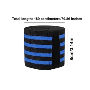 Soporte de Rodilla Ajustable con Tiras Elásticas Estabilizadoras en Negro y Azul para Alivio de Esguinces, Cierre de Gancho y Bucle para Todas las Estaciones - Product Image 4
