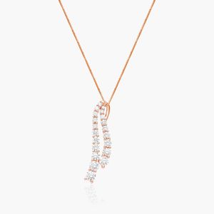 Tidal Wave Lab-Grown Diamond <b>Drop</b> Pendant In Yellow Gold - Product Image 5