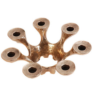 Candélabre en fonte à 7 bras, porte-bougies multiple, style rustique, vintage, antique - Product Image 4