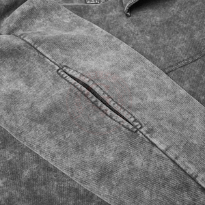 Sweat-shirt à capuche en coton délavé pour homme, haut de gamme, décontracté, coupe confortable, idéal pour le style de vie et le streetwear - Product Image 5