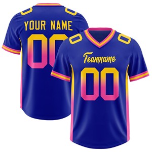 Jersey de Fútbol Americano Universitario con Cuello en V, Mezcla de Poliéster y Spandex, Costuras Personalizadas, Secado Rápido, Adhesivo de Transferencia Personalizado, Entrega Rápida - Product Image 5