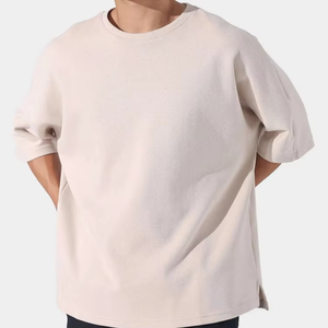 เสื้อยืดโอเวอร์ไซส์สไตล์วินเทจคุณภาพสูงสำหรับผู้ชาย OEM แบบลำลอง พร้อมดีไซน์ไหล่ตก ปรับแต่งได้ ป้ายชื่อส่วนตัว  สตรีทแวร์ - Product Image 5
