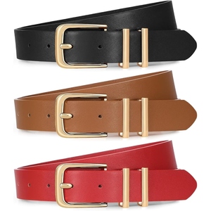 Cinturón de Cuero Genuino de Lujo para Mujer, Hebilla Cuadrada Clásica, Cinturón de Moda, Cuero Premium, Servicio de Logotipo Personalizado - Product Image 4