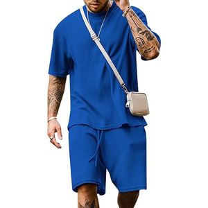 Mens <b>Matching</b> Outfit Manufacturer Cotton Cargo Shorts T Shirt Summer 2 Piece OEM ODM Bulk - Product Image 1