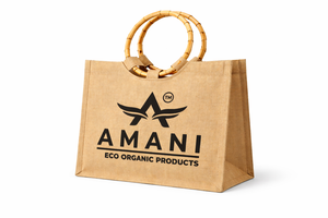 Bolso de Yute Ecológico con Asa de Bambú, Logotipo Personalizado, Bolsa de Compras Reutilizable, Bolsa de Regalo, Venta al por Mayor, Fibra Natural - Product Image 3
