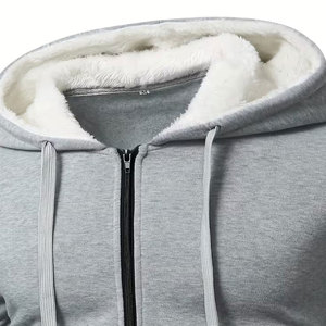 Sudadera con Capucha Casual Oversize de Forro Polar 100% Algodón Bordada con Bolsillo Canguro de Manga Larga para Invierno 2026 FORTLEO - Product Image 4
