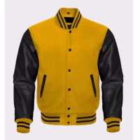 Blousons universitaires personnalisés OEM pour hommes, chauds pour l'hiver, style baseball, manches en cuir, logo brodé en chenille, tissu universitaire