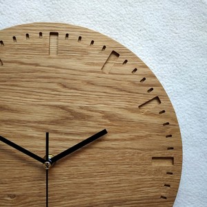 Horloge murale en bois naturel, prix abordable, élégante, pour salon, chambre, bureau - Product Image 3