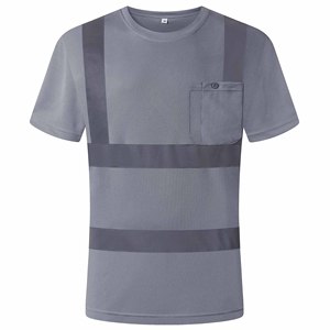 Premium High Visibility Blue Half <b>Sleeve</b> Security And Safety Shirt For Men Reflective Tape For Clothing Safety - Product Image 4