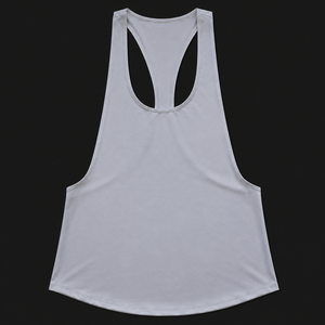 Débardeur sport pour femme bleu clair, col ras du cou, tricoté, respirant, couleur unie, coupe classique, en polyester - Product Image 4