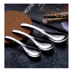 Stainless Steel Soup <b>Spoon</b> With Mirror Polish and Short Handle For Wedding <b>Table</b> Decor Rice Soup <b>Spoon</b> Use - Product Image 5