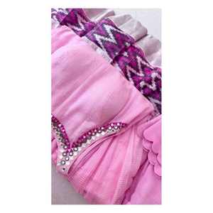 DISEÑADOR KOTA CHEX DIGITAL IMPRESO REAL ESPEJO TRABAJO BATA INFERIOR CON DUPATTA ROSA - Product Image 5