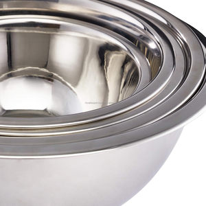 Ensemble de bols à mélanger en acier inoxydable de 5 pièces fournitures de cuisine gigognes cuisson préparation des aliments facile au lave-vaisselle bols à salade stockage facile - Product Image 3