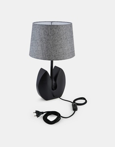 Luxury black zareen wooden <b>table</b> lamp with shade oem odm low moq factory price wholesale bulk supply fast shipping - Product Image 1