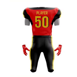 Uniforme de Fútbol Americano Personalizado para Hombre, 100% Poliéster Sublimado, Jersey sin Mangas y Pantalones en Degradado Rosa y Negro - Product Image 4