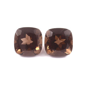 Cuarzo Ahumado Natural Marrón de 16x16 mm, Corte Cuadrado Cojín, Facetado, Calibrado, Calidad AAA, para Fabricación de Joyas, Lote al por Mayor - Product Image 1