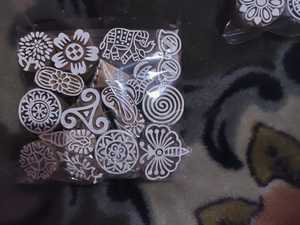 Bloques de Impresión Rectangulares de Madera Tallados a Mano, Mini Bloques para Henna, Textiles, Manualidades, Estampado Floral, Paisley, Decoración del Hogar - Product Image 2