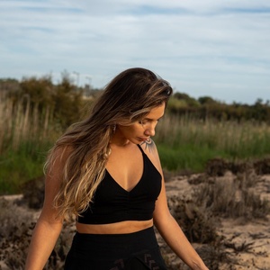 Strappy <b>Back</b> Yoga Crop Top with Bohemian Inspired Design for Flexible and Comfortable Movement Yoga Gym and Daily Wear - Product Image 2