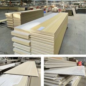 Paneles de pared compuestos de Wpc integrados de fibra de madera de bambú interior de alta calidad personalizados Placa de hebilla autoinstalada - Product Image 5