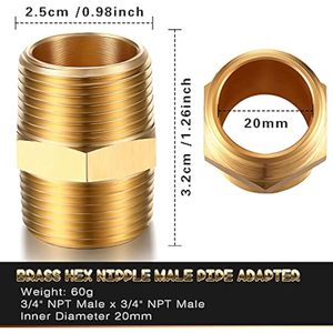 Brass <b>Hex</b> Nipple BSP NPT BSPT Male Thread Flexible High Pressure Pipe Fitting Connector OEM Custom (AOL-010) SAE#130137 - Product Image 4