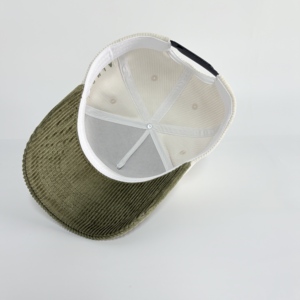 Gorra de Béisbol OEM 2026 de Alta Calidad, Gorra de 5 Paneles de Pana con Cierre Ajustable Personalizada para Adultos con Bordado 3D, Gorra de Béisbol Perfecta - Product Image 3