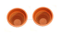 Tasse en verre jetable en argile brune isolée avec incrustation dorée, design moderne, couvercle à clipser style royal vintage, compatible lave-vaisselle et cuiseur vapeur, 500ml-1L