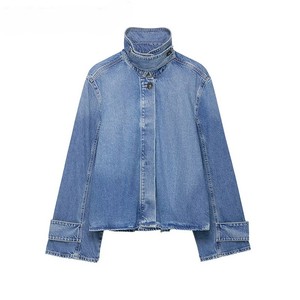 Womens Oversized <b>Denim</b> Cape Vest <b>Jacket</b> <b>Sleeveless</b> Jean Poncho Faded Wash Side Button Down Loose Shrug Coat Wholesale - Product Image 1