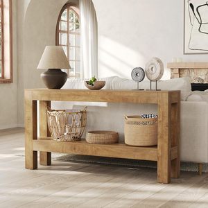 h Long <b>Console</b> <b>Table</b> <b>for</b> Living Room, Farmhouse Wood Entryway <b>Table</b> <b>for</b> Sofa, <b>Entry</b>, Hallway, Entrance, Foyer, Behind Couch with - Product Image 4