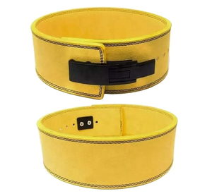 เข็มขัดพยุงหลังแบบมีคันโยก หัวเข็มขัดกันลื่น เข็มขัดยกน้ำหนัก เข็มขัดออกกำลังกาย เข็มขัดกีฬา หนังวัวแท้ นุ่มสบาย ป้องกันอย่างมืออาชีพ - Product Image 2
