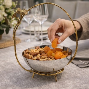 Vaisselle en acier inoxydable personnalisée, bols décoratifs écologiques et durables, bols de service en gros, vaisselle pour les fêtes - Product Image 2