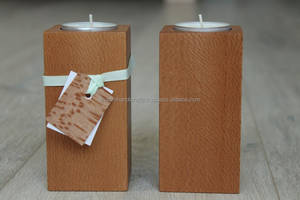 Beautiful Wood Geometric <b>Tea</b> <b>Light</b> Holder with Modern Finish for <b>Christmas</b> and Minimalist Interior Decoration - Product Image 4